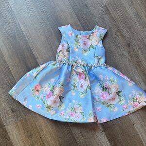 Rare Editions Blue Floral Dress